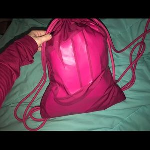 Pink Nike drawstring backpack